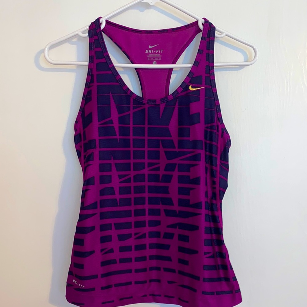 Nike DRI-FIT Racerback sleeveless athletic sports bra tank top (purple)
